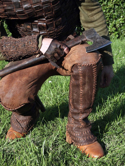 Floki leather shin guards (Vikings)