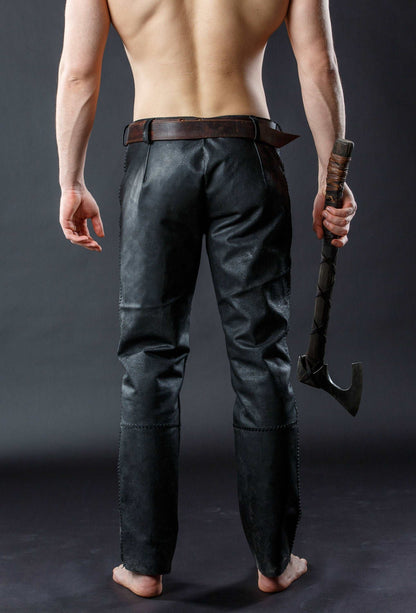 Black pirate trousers; viking larp pants