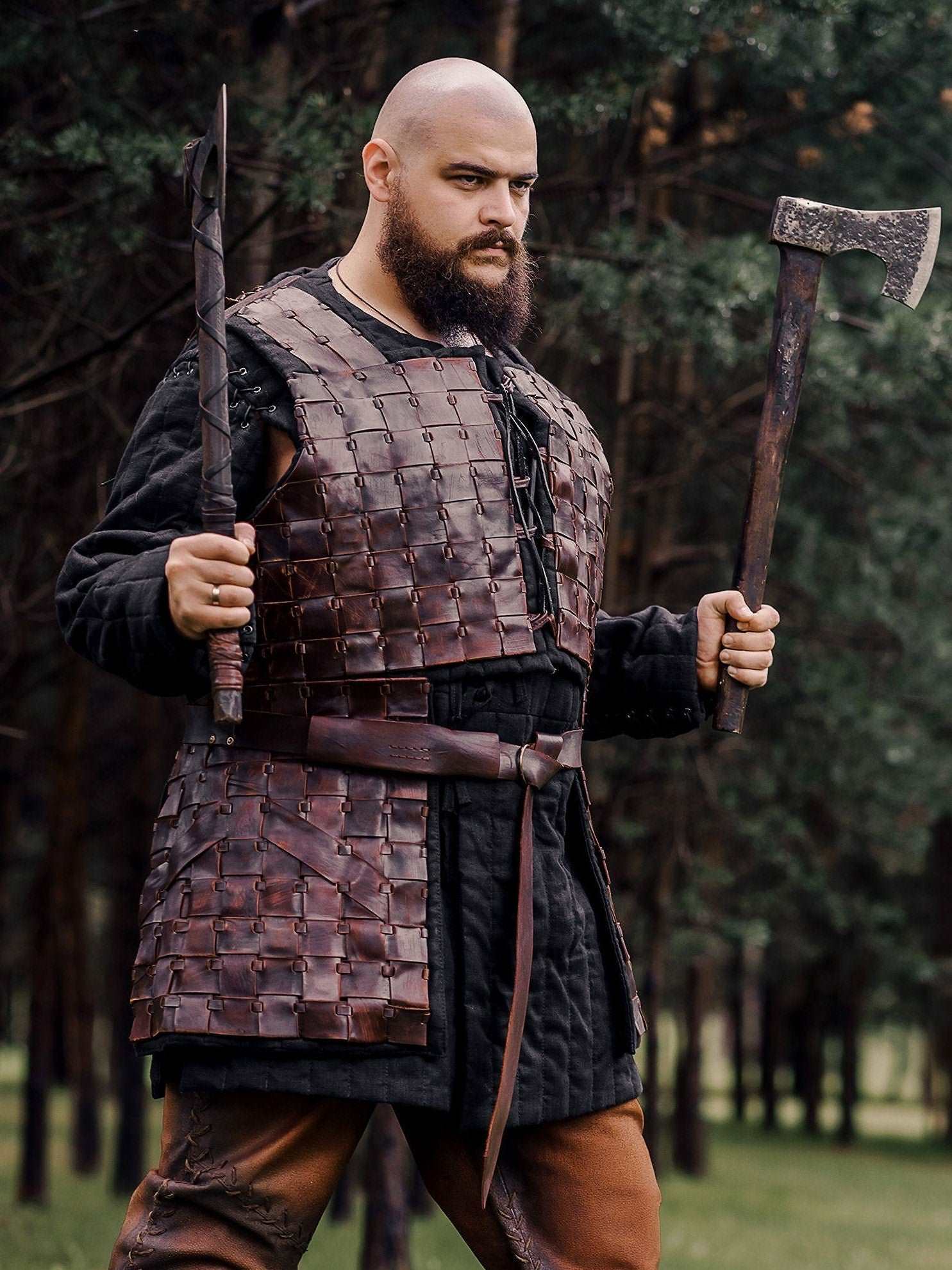 Bjorn Lothbrok Vikings Season 3 Leather Vest - GLJ