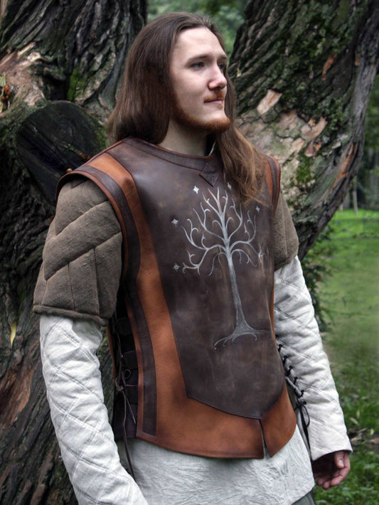 Medieval Viking Studded Leather Armor Samurai Vest Sleeveless Jerkin Cuirass