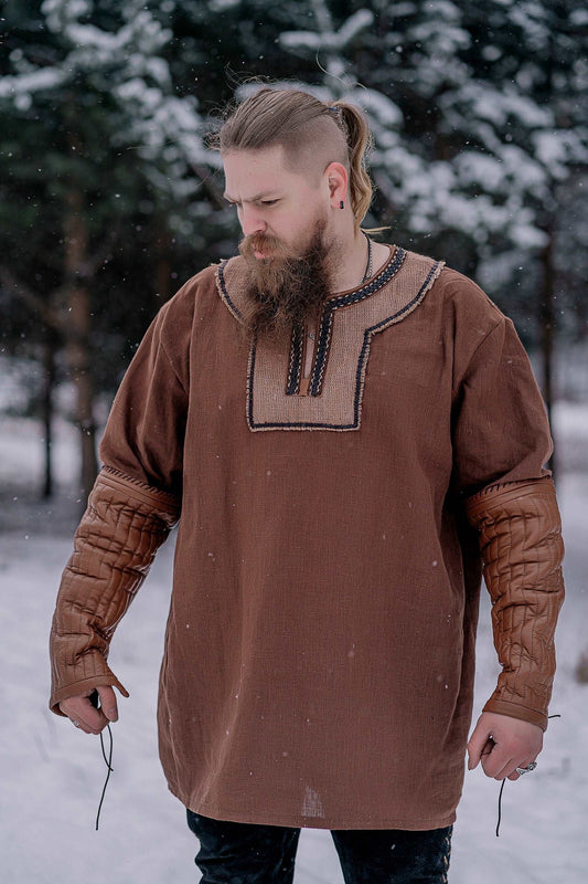 Black short sleeve tunic; medieval linen shirt – SokolArmory