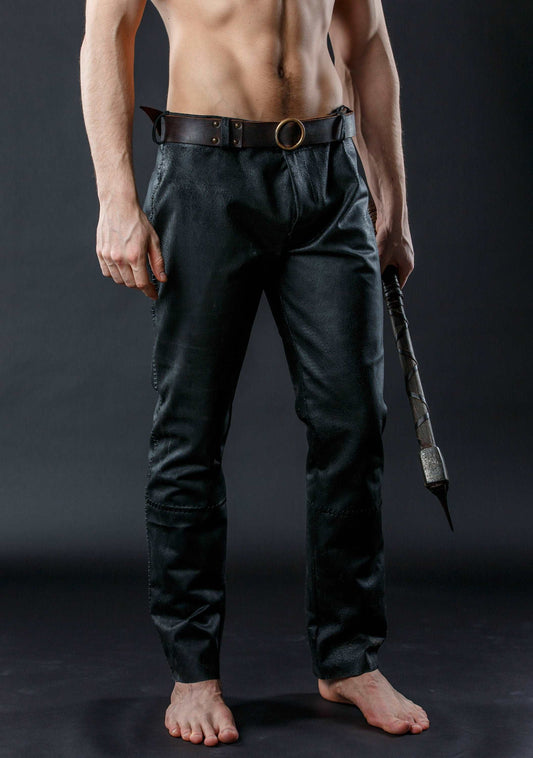 Black pirate trousers; viking larp pants