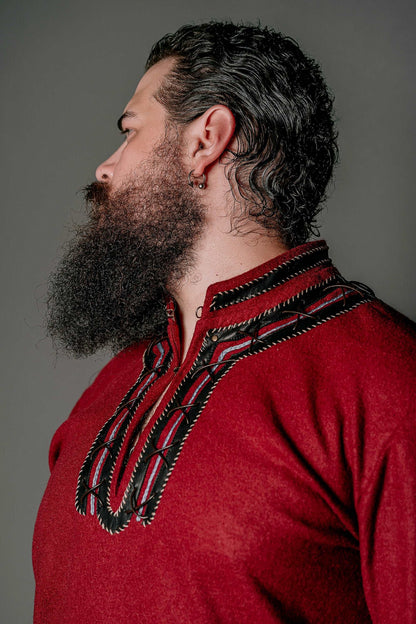 Harald red wool tunic (Vikings)