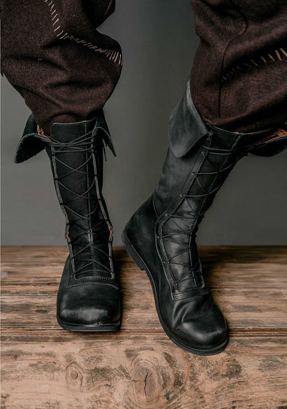 Charles Vane leather high boots (black sails)