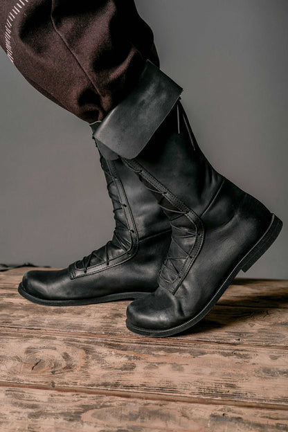 Charles Vane leather high boots (black sails)