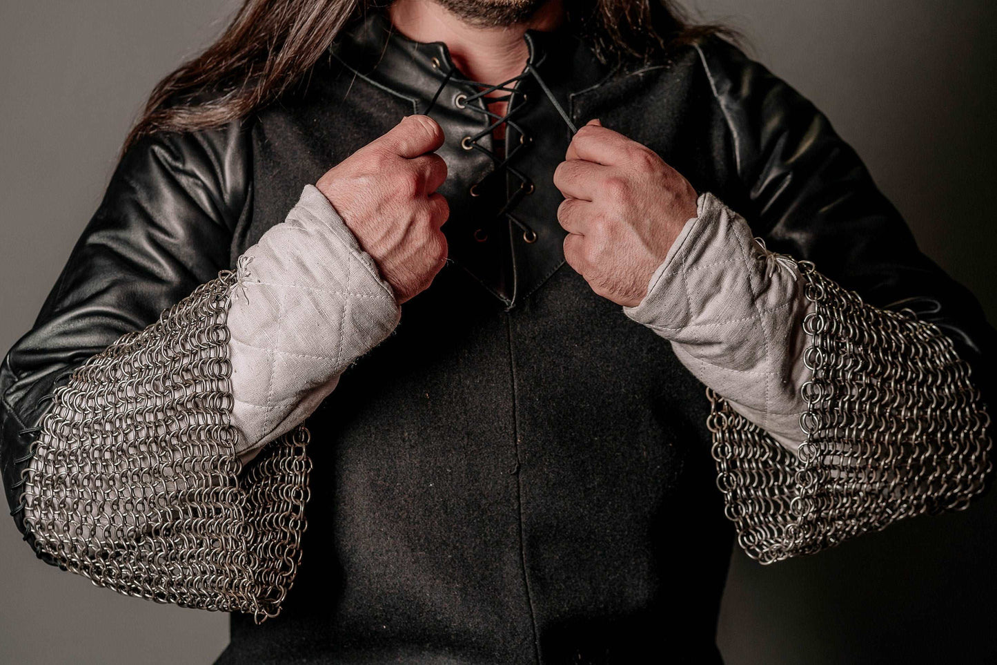 Boromir's leather tunic with chainmail sleeves