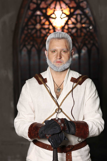 Geralt of Rivia costume white shirt