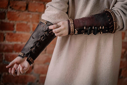 Celtic leather bracers