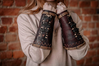 Celtic leather bracers