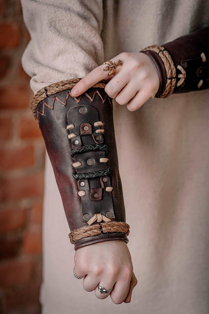 Celtic leather bracers