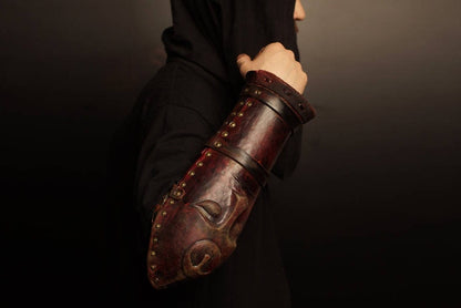 Medieval leather bracers for Larp