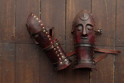 Medieval leather bracers for Larp