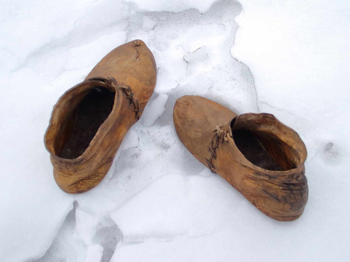 Medieval leather boots with soft sole