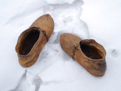 Medieval leather boots with soft sole