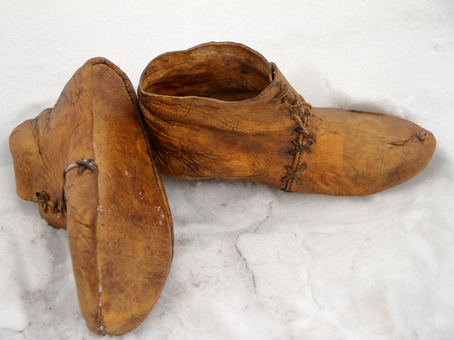 Medieval leather boots with soft sole