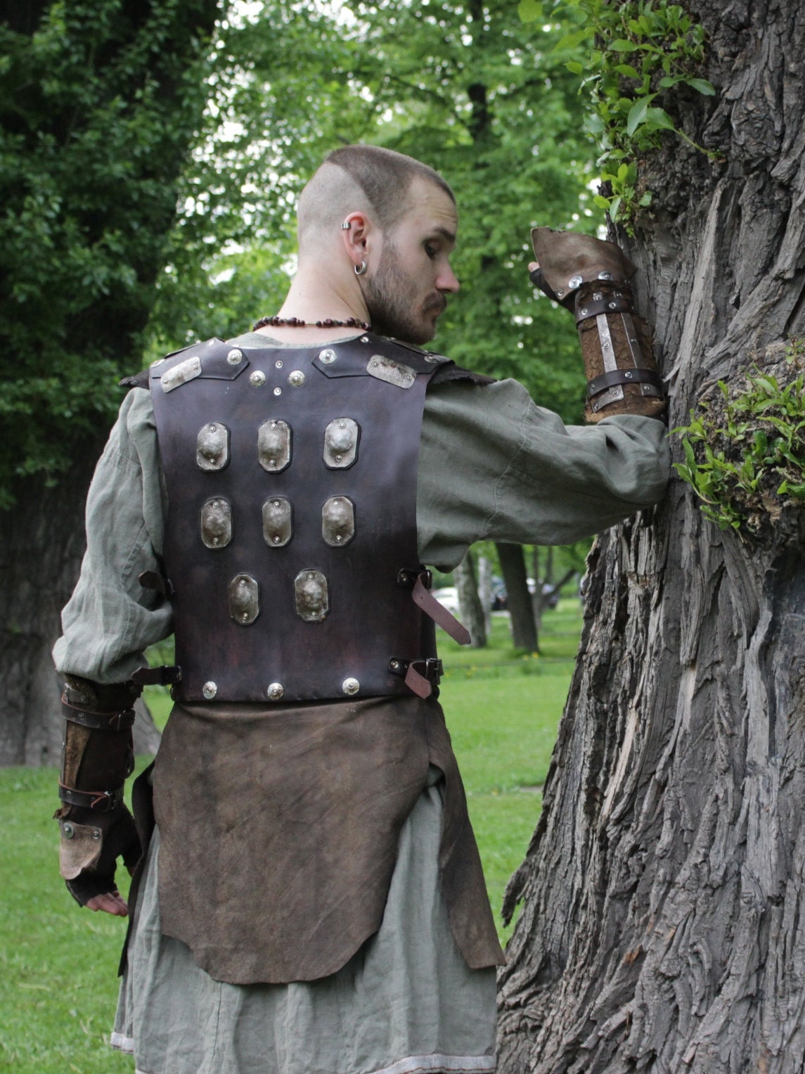 Medieval Leather Armor Ragner LARP leather costume cosplay renaissance armor