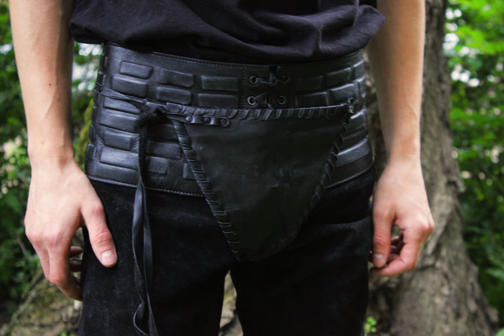Viking black leather pants – SokolArmory