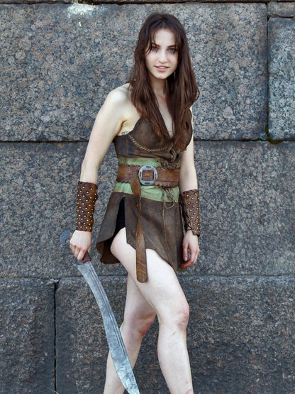 Women's Amazon leather costume