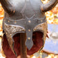 Viking battle helmet with horns