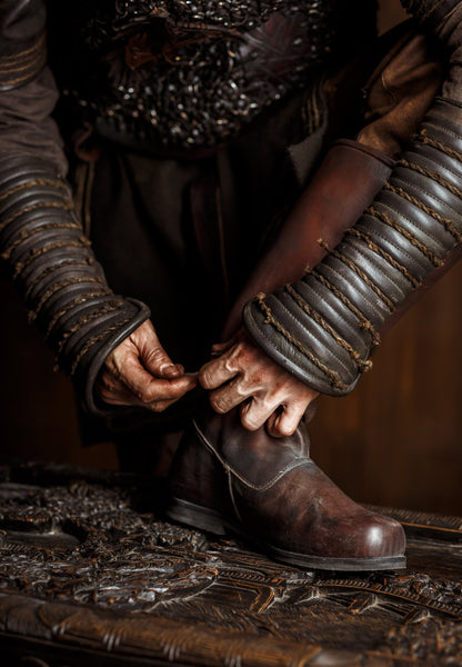 Ragnar leather viking high boots (Vikings s2)