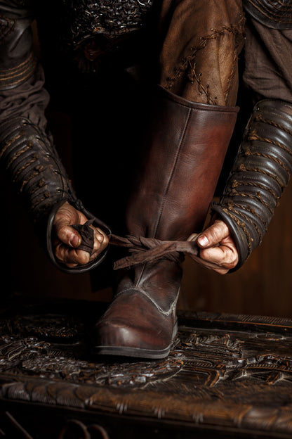 Ragnar leather viking high boots (Vikings s2)