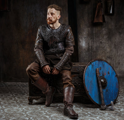 Ragnar-Lederstiefel im Wikingerstil (Vikings s2)