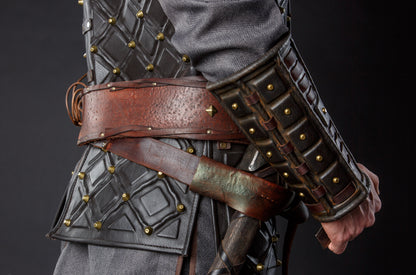 Medieval leather bracers for Larp