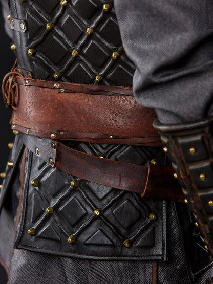 Mittelalterliche Larp-Brigandine aus Leder