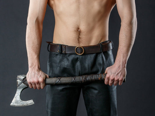 Medieval viking leather belt