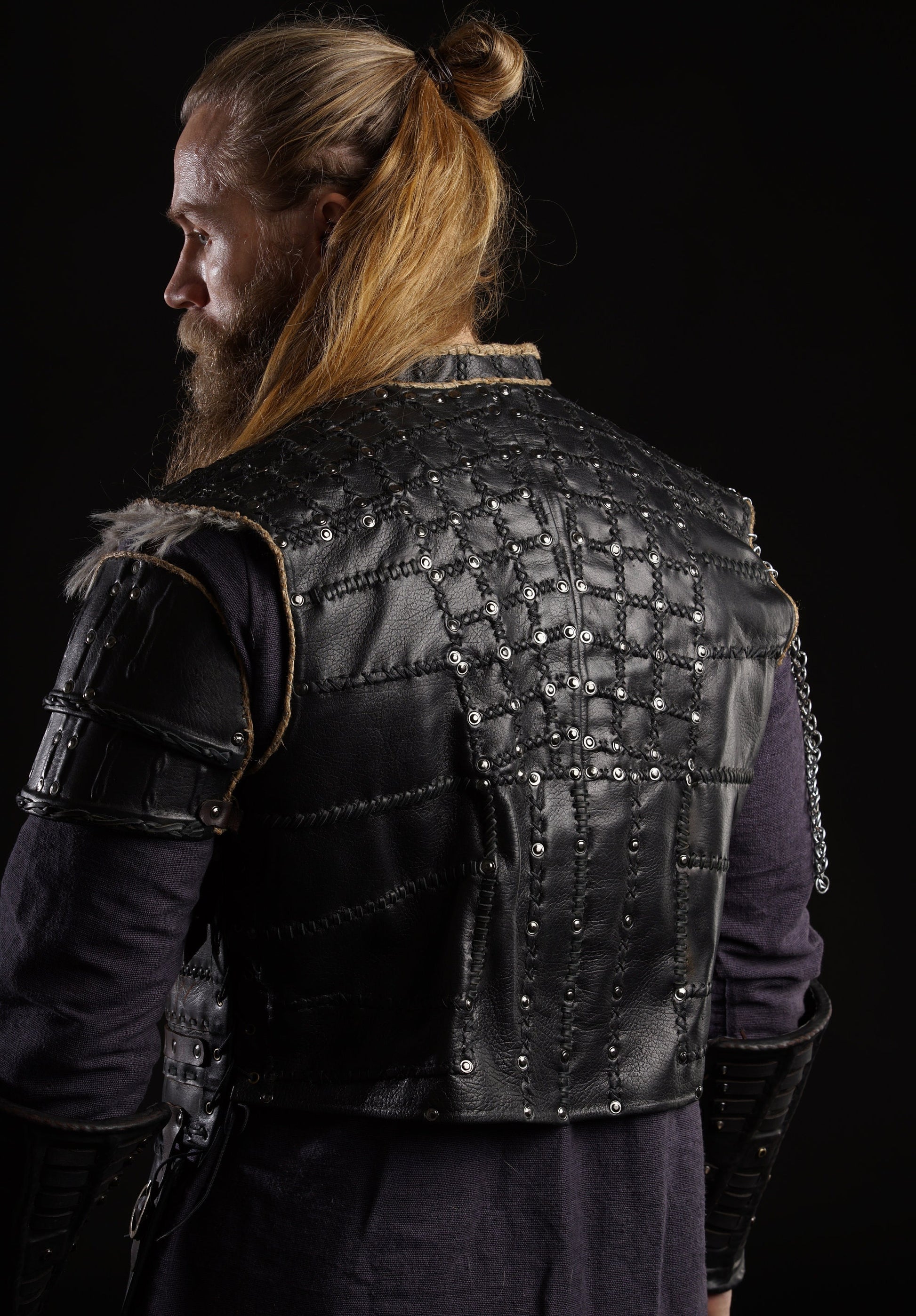Ivar Viking Costume Cosplay Leather Armor for LARP and 