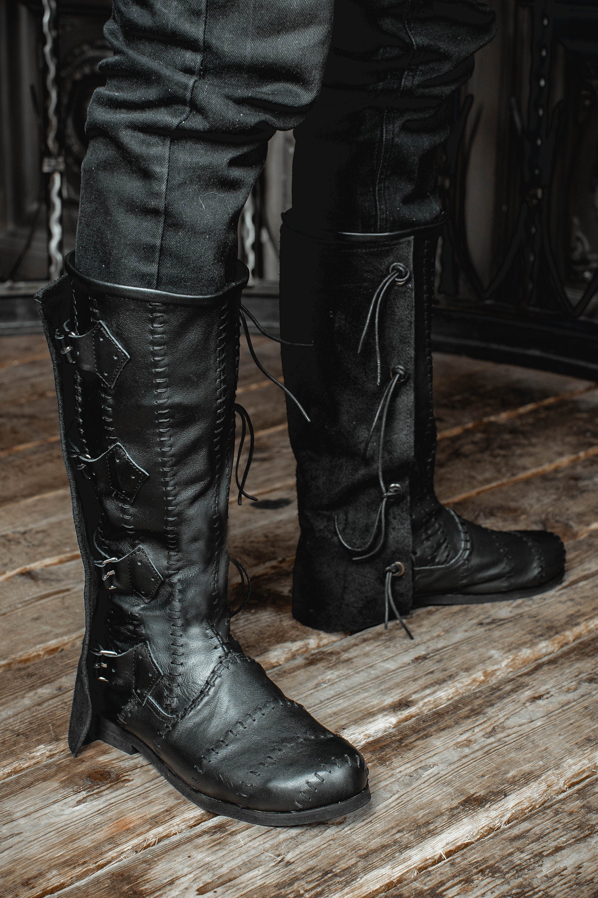 Riding boots hot sale with buckles