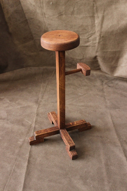 Wooden helmet stand (helmet holder)