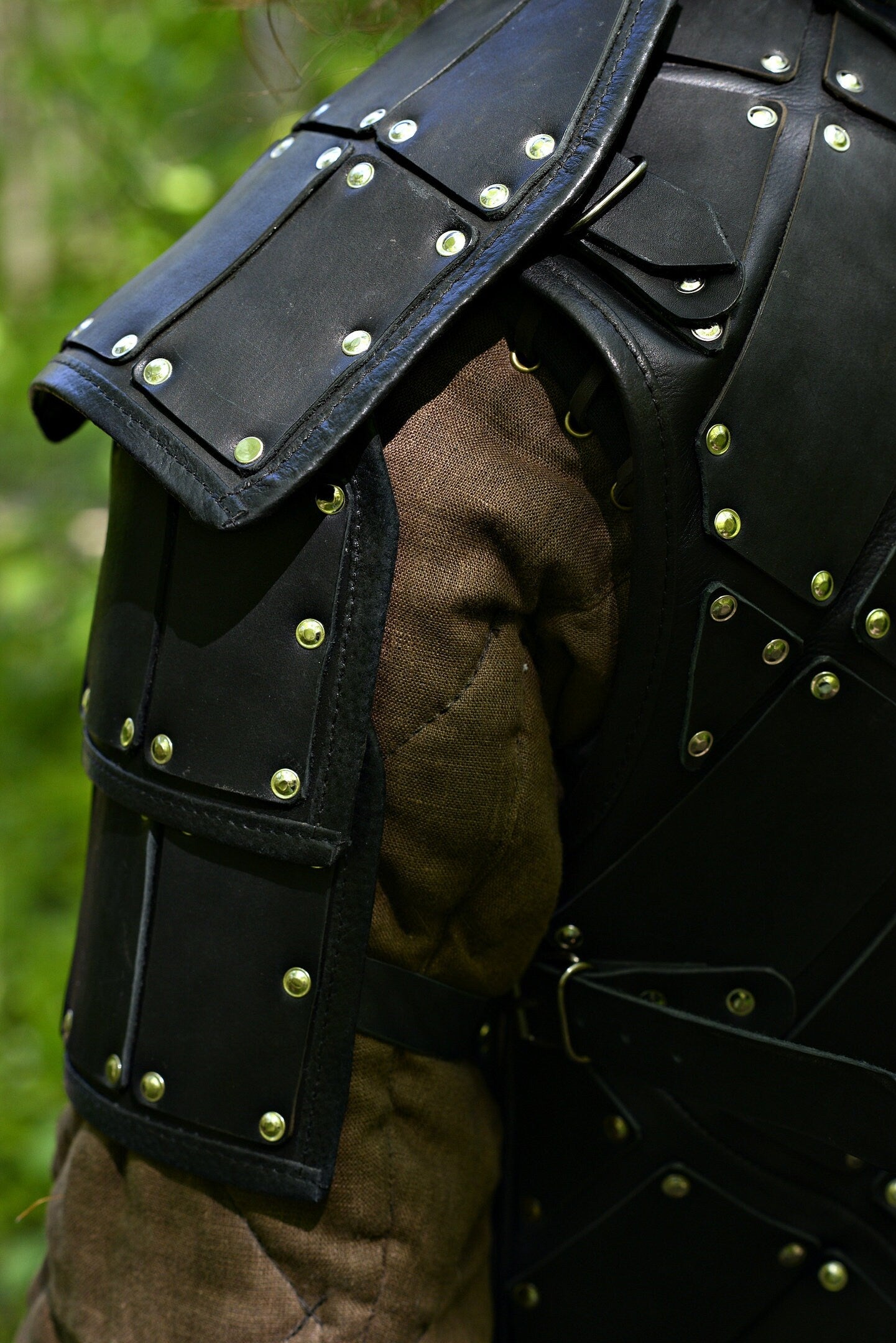 Medieval Brigandine, Leather Torso Armour, Leather Cuirass, Middle Ages,  LARP