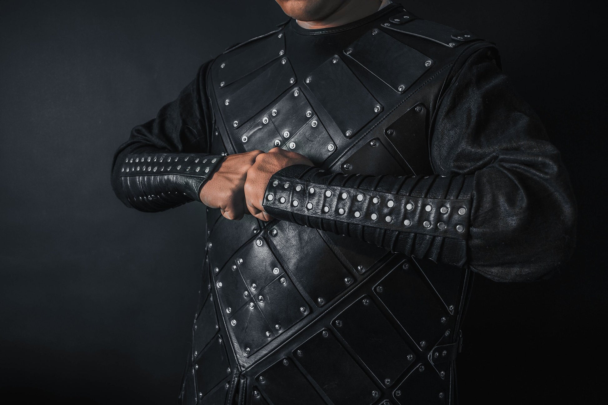 Uhtred Black Studded Vest  The Last Kingdom Season 5