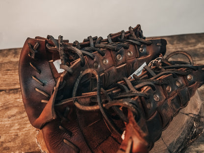 Medieval leather bracers for Larp