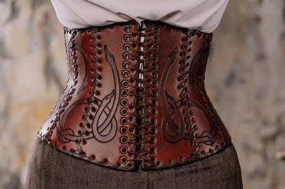 Leather corset belt “Lizaveta”