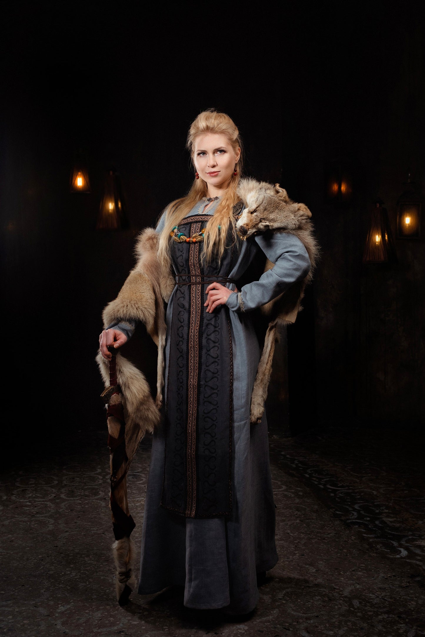 Viking dress with overdress