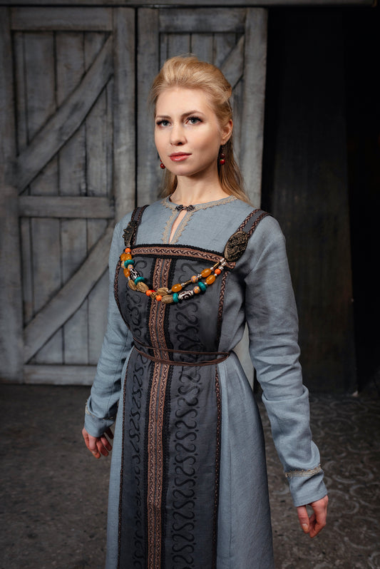 Medieval viking linen underdress Olga – SokolArmory