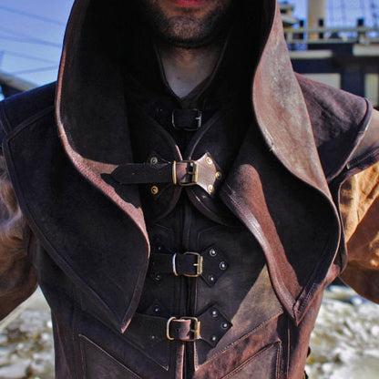 Medieval leather hood (Assassin)