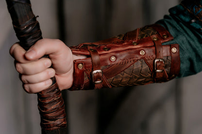 Viking leather bracers