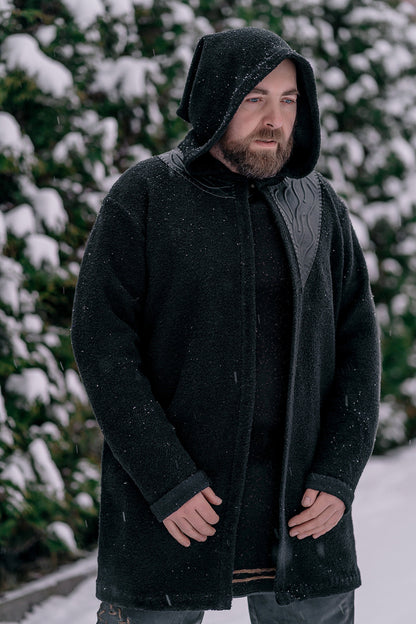 Ragnar wool jacket with hood (Vikings)