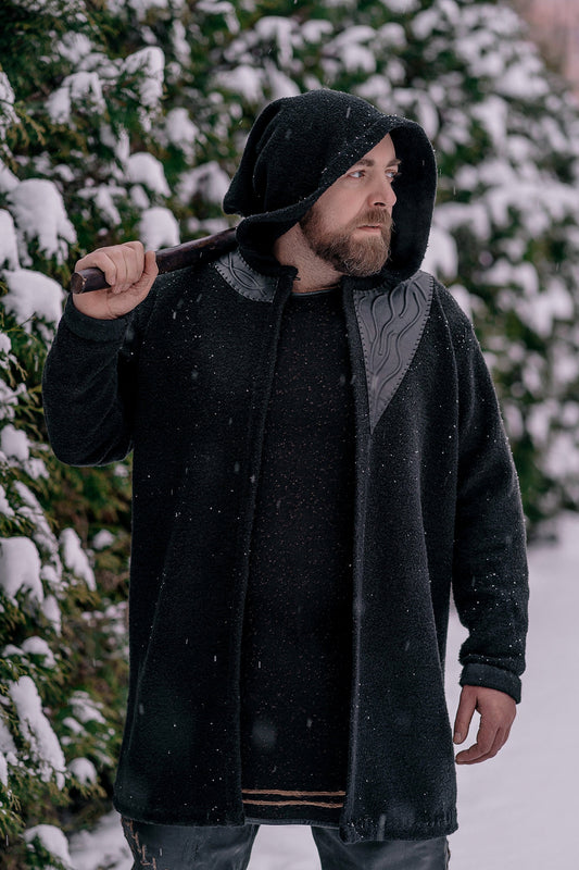 Ragnar wool jacket with hood (Vikings)
