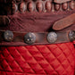 Medieval leather belt with metal plates