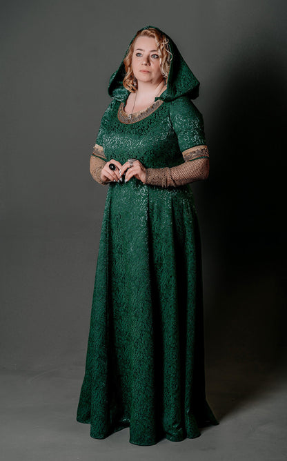 Viking green dress