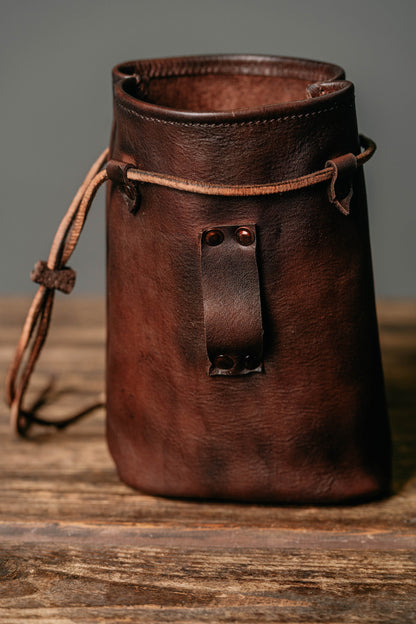 Viking leather belt bag