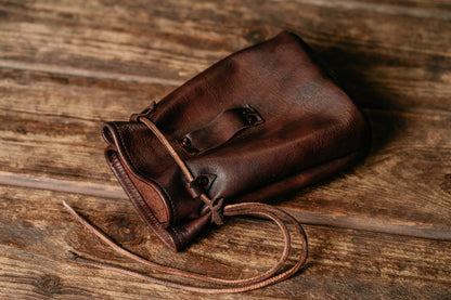 Viking leather belt bag