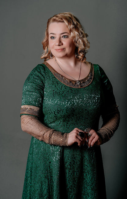 Viking green dress