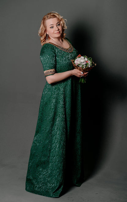 Viking green dress