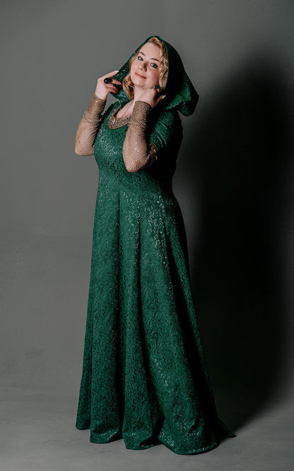 Viking green dress