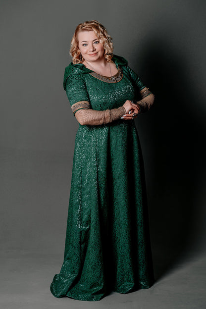 Viking green dress